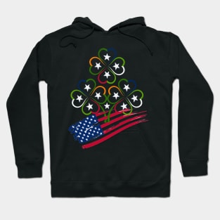 St Patricks Day Irish American Flag Hoodie